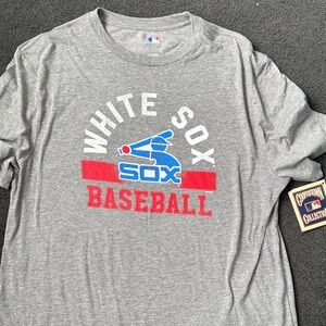 Gray White Sox Baseball Tee